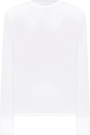 Tom Ford Lyocell Katoen Longsleeve T-shirt - Heren - Longsleeves - Wit - 3XL - Katoen - Tops