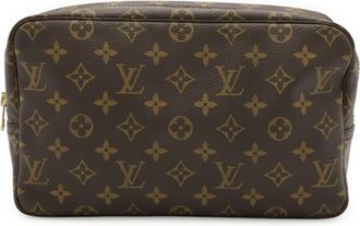Louis Vuitton Brown Monogram White Monogram Clutch Bag Pouch (Pre-Owned)