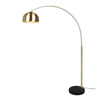 Trio Lighting L&aacute;mpara De Pie Led Arco Argentina Base M&aacute;rmol Y Bronce 60w
