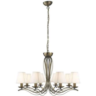 Searchlight Searchlight Andretti 8 Ljus Multiarm Ljuskrona Antik Mssingsfinish, E14