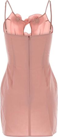 Magda Butrym Womens Pink Cotton Blend Mini Dress Exterior: Silk Costumi Da Bagno Swimwear