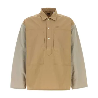 Nanam&iacute;ca Casual Shirts, male, Brown, Size: L Biscuit Jersey Oversize Shirt