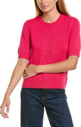 St. John Cashmere-Blend Cable Sweater