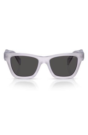 Prada 51mm Butterfly Sunglasses in Frosted Ice /Dark Grey at Nordstrom