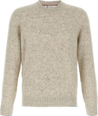 Brunello Cucinelli Truien & Vesten, Heren, Grijs, XL, Katoen, Knop Sweater