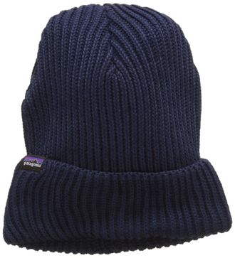 Patagonia Fishermans Rolled Beanie Beret, Navy Blue, All