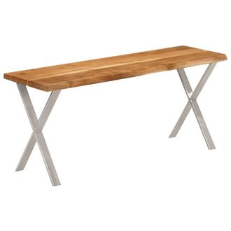 vidaXL Vidaxl - Banco Con Borde Natural Madera De Acacia Maciza 105 Cm