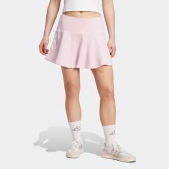 adidas Sweatrock ADIDAS SPORTSWEAR W CO SKIRT, Damen, Gr. XL, pink (clear pink, wei&szlig;), Obermaterial: 68% Baumwolle, 32% Polyester, R&ouml;cke Sweatrock, schmaler 