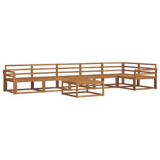 vidaXL Conjunto De Sof&aacute;s De Exterior 7 Pcs Natural Vidaxl