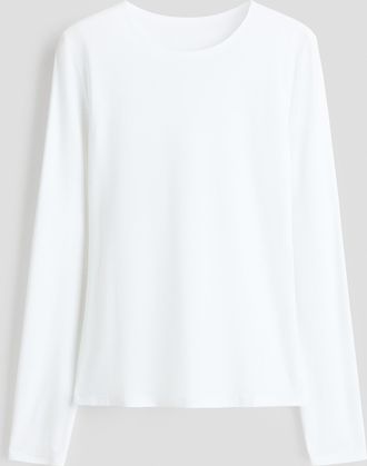 H&M W&auml;rmendes Shirt in Slim Fit - White