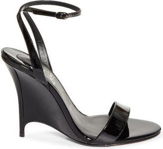 Christian Louboutin Zeezeenella Wedge Sandal in Black/black at Nordstrom, Size 35.5