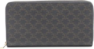 Celine Black Pvc Long Wallet (Bi-Fold) (Pre-Owned)