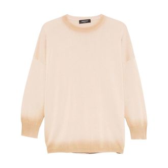 Fabiana Filippi Trui met ronde hals - Dames - Ronde hals truien - Beige - S - Truien & Vesten