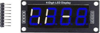 OEM 4 M&oacute;dulos De Pantalla Digital Led Azul Mra172b De 7 Segmentos Y 4 Bits, De 0,56 Pulgadas, Para Pcb De Reloj