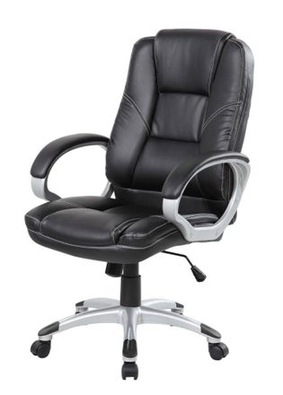 Dmora Silla De Oficina Dminell, Silla Ejecutiva Con Reposabrazos, Silla De Oficina Ergon&oacute;mica, 69x63h105/116 Cm, Negro - Dmora