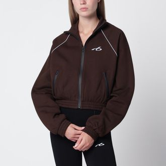 Balenciaga Felpa con zip Techwear in pile dry color moka