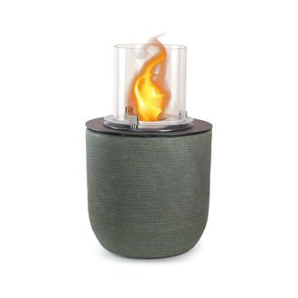 Dmora Chimenea De Bioetanol Dsgarboss, Chimenea Ecol&oacute;gica, Hogar Sin Humo, Calefactor De Etanol, Made In Italy, 35x35 H55 Cm, Verde - Dmora