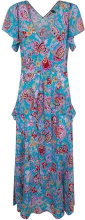 Rixo Evie Dress Cara Floral Turquoise