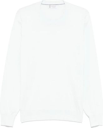 Brunello Cucinelli T-shirt in maglia fine - Blu