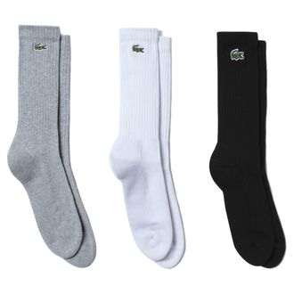 Lacoste Sport RA4182 Socks, Argent Chine/Blanc-Noir, 39/42