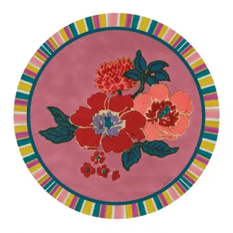 Lisa Corti Masonite Sughero Placemats In Dandelion Old Pink
