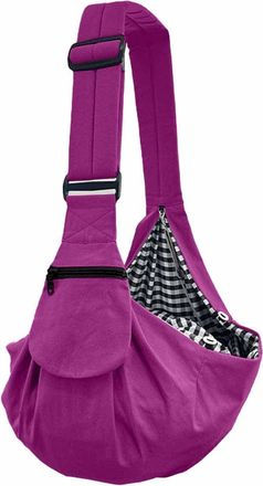 Generic Foldable Canvas Chest Sling Bag Adjustable Strap Portable Daypack For Daily Commute Travel Shopping And Outdoor Activities (Purple, One Size)