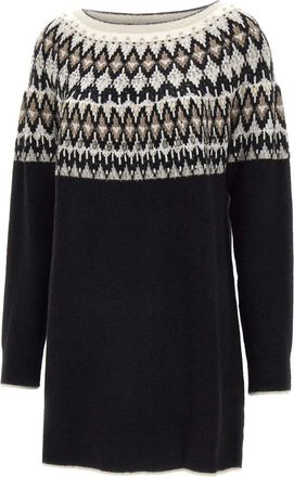 Elena Miro Kleedjes, Dames, Veelkleurig, XS, Wol, Gebreide Jurk