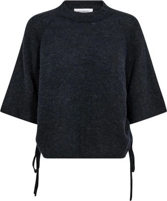 Co'Couture Jersey de cuello redondo - Knitwear - Mujer - Azul - XL
