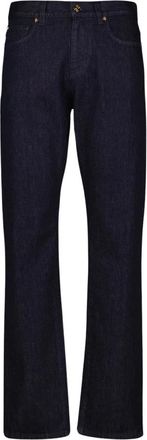 Versace Straight Jeans, male, Blue, Size: W30 Blue Raw Denim Jeans