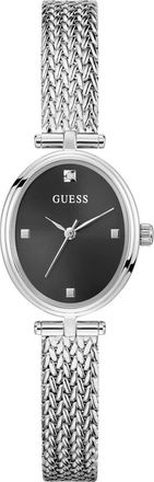 Guess Ruby Oval Mesh Strap Watch, 24mm in Silver Tone at Nordstrom