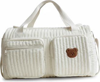 Generic Quilted Duffle Bag for Women Travel, Large Capacity Weekender Diaper Bag with Multiple Pockets for Pregnancy Essentials Style 2