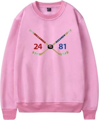 Generic Heated Rivalry Hollander Rozanov Hockey Sweatshirt Unisex Casual Crewneck Long Sleeve Pullover Clothes (4XL,Pink)