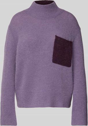 Luisa Cerano Luisa Cerano Strickpullover mit Brusttasche in Mauve, Größe 34