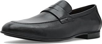 Johnston & Murphy Elston Penny Loafer Mens Dress Flat Shoes Black Sheepskin : 10.5 M (D), Leather