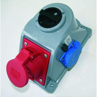 OEM Nueva Serie De Enchufes Con Interruptor combo-pol 32a 400v 3p+z+n, Enchufe 2x230v, Interruptor 0-1