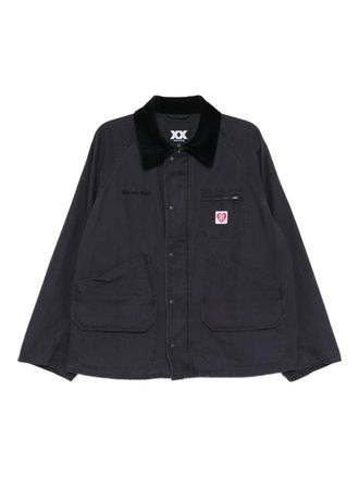 Fingercroxx slogan-embroidered jacket - men - Cotton - S - Blue