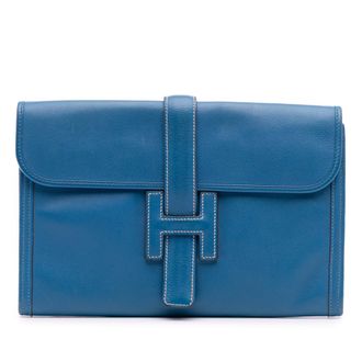 Herm&egrave;s Kelly Relax Clutch Leer Gesp