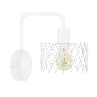 Tosel Aplique de pared metal Alt.22cm blanco ;Pantalla: negro