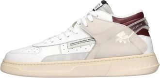 RUN OF Wit - Heren - Sneakers - Wit - 43 EU - Leer - Schoenen
