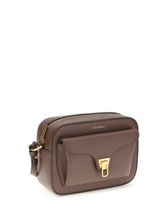 Coccinelle Womens Shoulder Bag Beat Soft Calfskin Berry Calf Leather