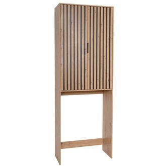 Tendance Mueble Para Lavadora O Inodoro De Mdf Con 2 Puertas, 2 Estantes Y Ganchos, Dise&ntilde;o &laquo;karma&raquo; - Tendance