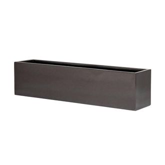 PRIMROSE Metallic Grey Polystone Rectangular Trough Garden Planter 150cm