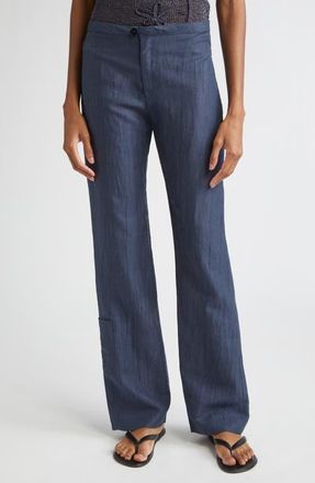 パンツ BRUNELLO CUCINELLI WIDE SMART COTTON DENIM EFFECT TROUSERS Brunello Cucinelli Brunello Cucinelli Wide Smart Cotton