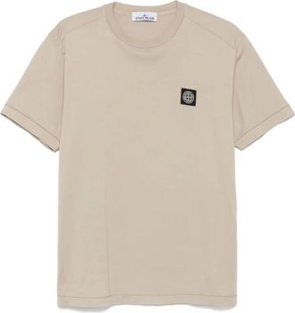 Stone Island T-shirt con applicazione Compass - Toni neutri