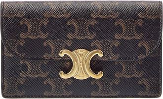 Celine Celine Long Triomphe Canvas Card Holder
