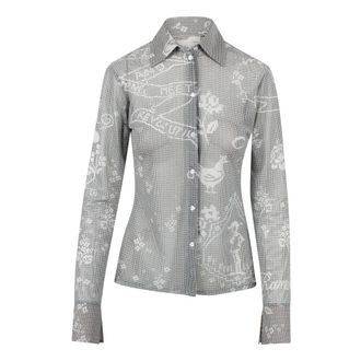 Marco Rambaldi Shirts, female, Gray, Size: S Patterned Shirt