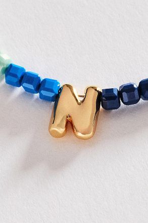 Anthropologie Colorful Beaded Initial Necklace