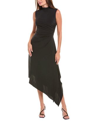 Halston Heritage Layla Side Drape Midi Dress
