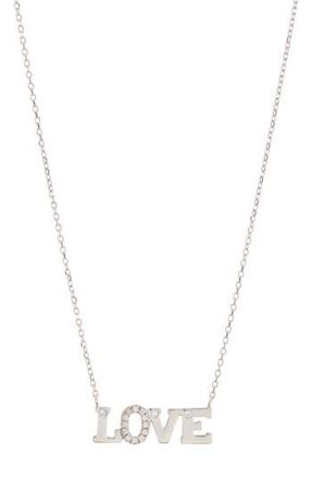 Anzie Typewriter Love Necklace in Sterling Silver at Nordstrom Rack, Size 15