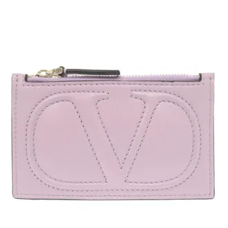 Valentino Pre-owned Valentino Leather VLogo Walk Zip Card Holder Ladies 9R34N1L9QNX07SM3